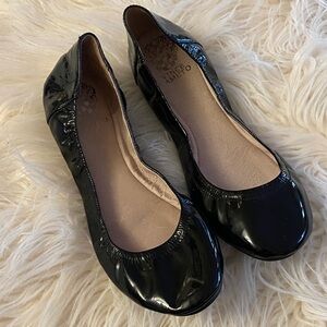 Vince Camuto patent leather Glossy Black Flats